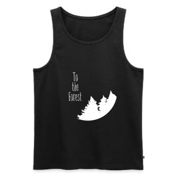 À la forêt - Débardeur bio Premium Homme - noir - Devant - AI Model Male 178 light (178cm)