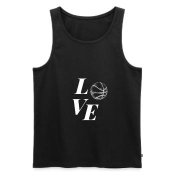 love basketball tshirt pull sweat et accessoires - Débardeur bio Premium Homme - noir - Devant - Michal (187cm)
