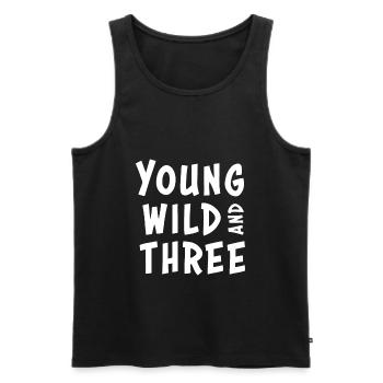 3rd birthday 3 years gift - Men's Premium Organic Tank Top - black - Front - Michal (187cm)