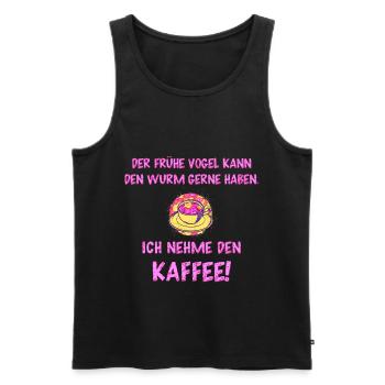 Lustiger Kaffee Spruch Kaffeetasse kaffee - Männer Premium Bio Tank Top - Schwarz - Vorne - Michal (187cm)