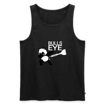 Panda Fléchettes de panda-pybaby Fléchettes Fléchettes Bullseye - Débardeur bio Premium Homme - noir - Devant - AI Model Male 178 light (178cm)