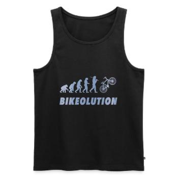 Bikeolution Evolution Bike for cyclists - Men's Premium Organic Tank Top - black - Front - AI Model Male 178 light (178cm)