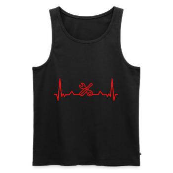 Gift for automotive mechatronics - Men's Premium Organic Tank Top - black - Front - Michal (187cm)