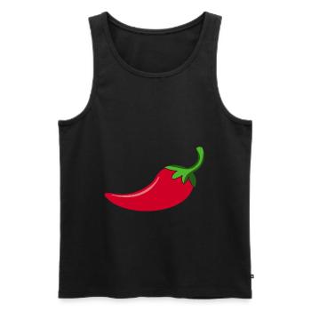 Spicy Chilly - Men's Premium Organic Tank Top - black - Front - AI Model Male 178 light (178cm)