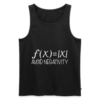 Avoid Negativity - Männer Premium Bio Tank Top - Schwarz - Vorne - AI Model Male 178 light (178cm)