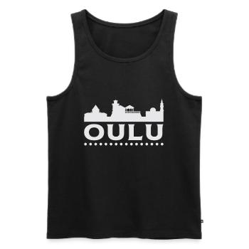 Oulu Finnland Stadt Urlaub Geschenk Spruch Cool - Männer Premium Bio Tank Top - Schwarz - Vorne - AI Model Male 178 light (178cm)