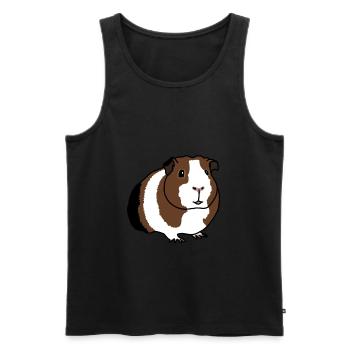 Cochon d'Inde, bande dessinée - Débardeur bio Premium Homme - noir - Devant - Michal (187cm)