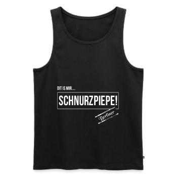 Lustige Sprüche Berlin - Männer Premium Bio Tank Top - Schwarz - Vorne - Michal (187cm)