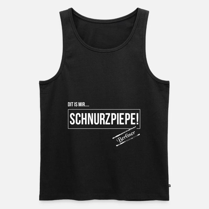 Lustige Sprüche Berlin - Männer Premium Bio Tank Top - Schwarz