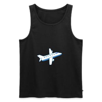 Airplane Plane - Männer Premium Bio Tank Top - Schwarz - Vorne - AI Model Male 178 light (178cm)