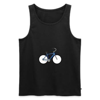 Bicycle - Männer Premium Bio Tank Top - Schwarz - Vorne - Michal (187cm)