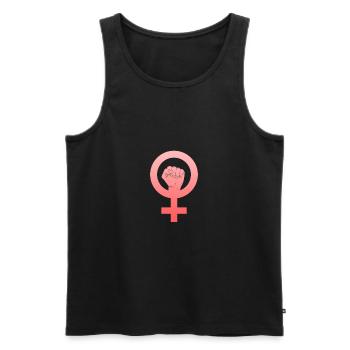 Feminist - Männer Premium Bio Tank Top - Schwarz - Vorne - Michal (187cm)