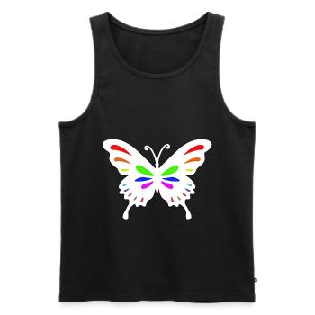 butterfly butterfly - Men's Premium Organic Tank Top - black - Front - Michal (187cm)