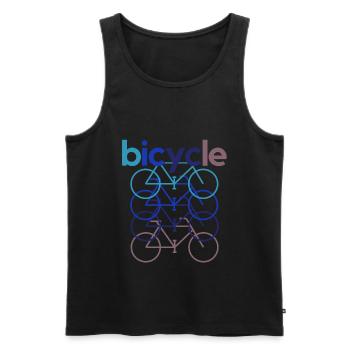 Bicycle Bicyclette Biker Cyclist Cyclist - Men's Premium Organic Tank Top - black - Front - Michal (187cm)