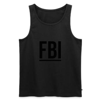 Einfaches helles FBI shirt Karneval - Männer Premium Bio Tank Top - Schwarz - Vorne - Michal (187cm)