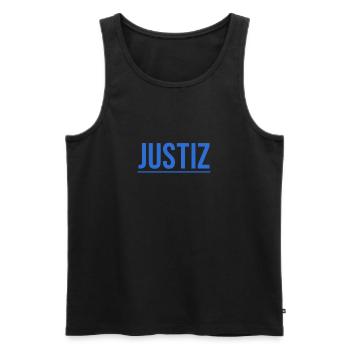 Einfaches dunkles Justiz Shirt Geschenkidee - Männer Premium Bio Tank Top - Schwarz - Vorne - Michal (187cm)