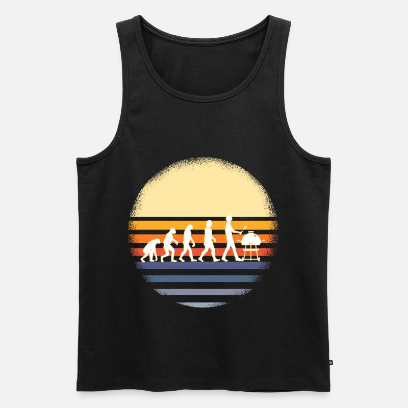 Grill Evolution - Männer Premium Bio Tank Top - Schwarz