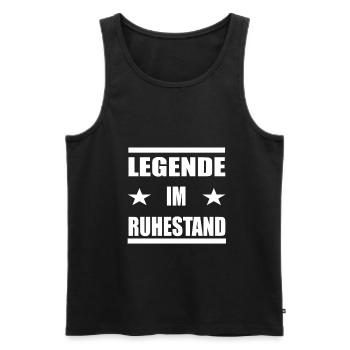 Legende im Ruhestand - Männer Premium Bio Tank Top - Schwarz - Vorne - Michal (187cm)