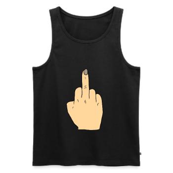 Cadeau du majeur - Débardeur bio Premium Homme - noir - Devant - Michal (187cm)
