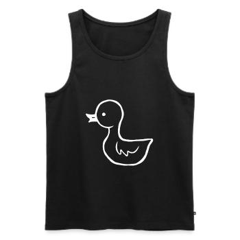 Canard bébé cadeau enfants idée cadeau Canard - Débardeur bio Premium Homme - noir - Devant - Michal (187cm)