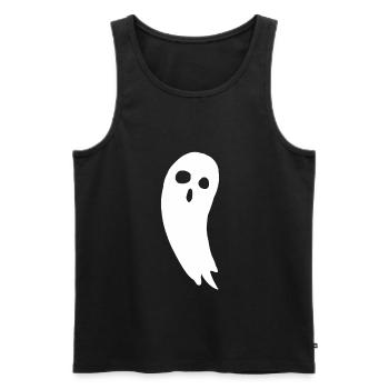 Gespenst Geist Halloween Geschenk - Männer Premium Bio Tank Top - Schwarz - Vorne - Michal (187cm)