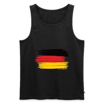 Germany flag Germany fan favorite country - Men's Premium Organic Tank Top - black - Front - Michal (187cm)
