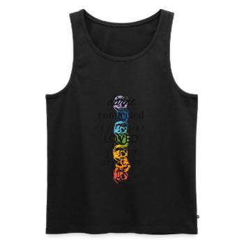 Chakra affirmation - Männer Premium Bio Tank Top - Schwarz - Vorne - AI Model Male 178 light (178cm)