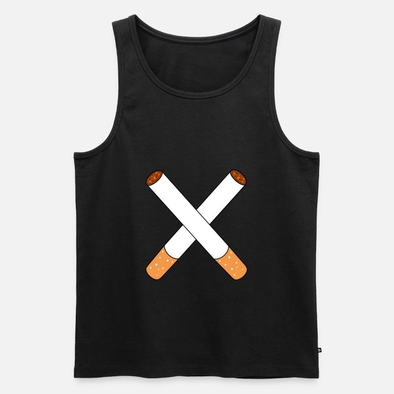 Zigaretten - Männer Premium Bio Tank Top - Schwarz