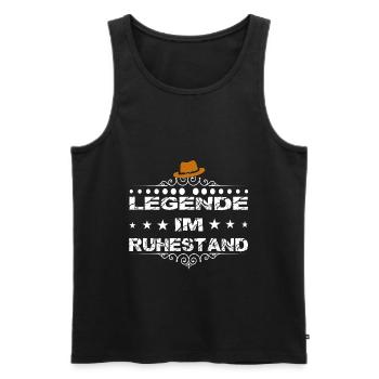 Rentner Legende im Ruhestand Hut - Männer Premium Bio Tank Top - Schwarz - Vorne - Michal (187cm)