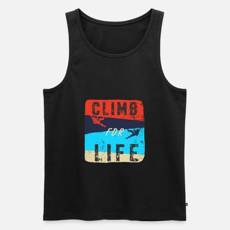 Klettern - Männer Premium Bio Tank Top - Schwarz