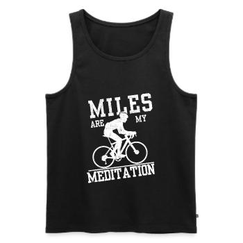 Miles Bike Therapy Bicycle Bike Gift - Men's Premium Organic Tank Top - black - Front - Michal (187cm)