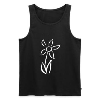 Flower plant gardener flowers bloom garden blooming - Men's Premium Organic Tank Top - black - Front - AI Model Male 178 light (178cm)