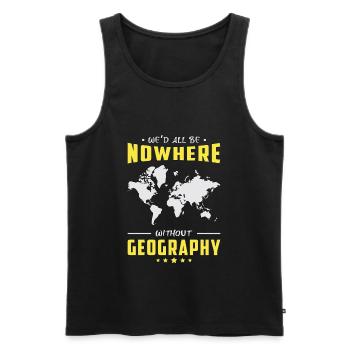 Geografie Lehrer Geocaching Geography Geschenkidee - Männer Premium Bio Tank Top - Schwarz - Vorne - Michal (187cm)