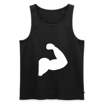 Muscle d'haltérophilie Biceps Bodybuilder Fitness Fit - Débardeur bio Premium Homme - noir - Devant - Michal (187cm)
