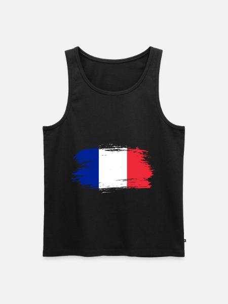 France Flag - Men's Premium Organic Tank Top - black