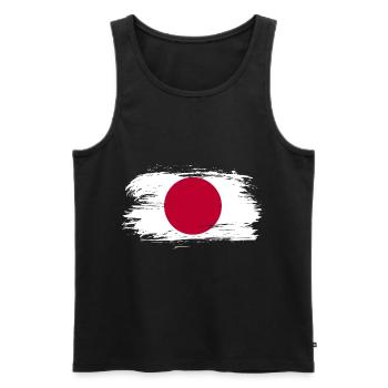 Drapeau du japon - Débardeur bio Premium Homme - noir - Devant - AI Model Male 178 light (178cm)