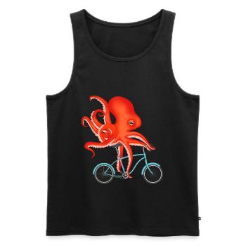 Octopus Cycling Biycycle Bike Fish Ocean Tour - Débardeur bio Premium Homme - noir - Devant - Michal (187cm)