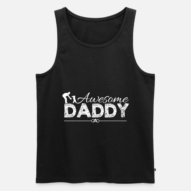 Papa - Männer Premium Bio Tank Top - Schwarz