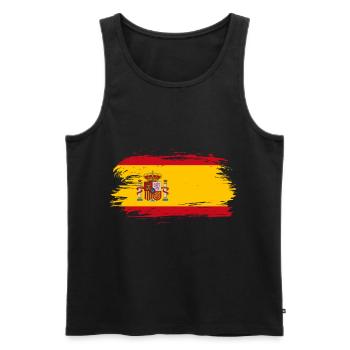 Espagne Drapeau - Débardeur bio Premium Homme - noir - Devant - AI Model Male 178 light (178cm)