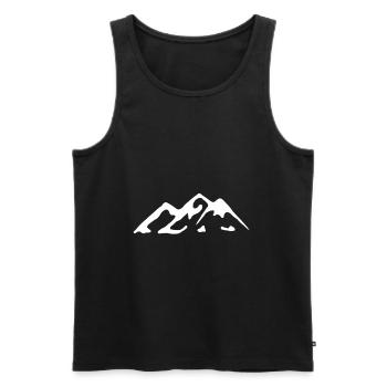 Montagne Alpinisme Randonnées Montagne Escalade Montagnes - Débardeur bio Premium Homme - noir - Devant - Michal (187cm)