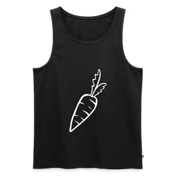 Cadeau sain de nourriture de légumes de racine de carotte de carotte - Débardeur bio Premium Homme - noir - Devant - Michal (187cm)