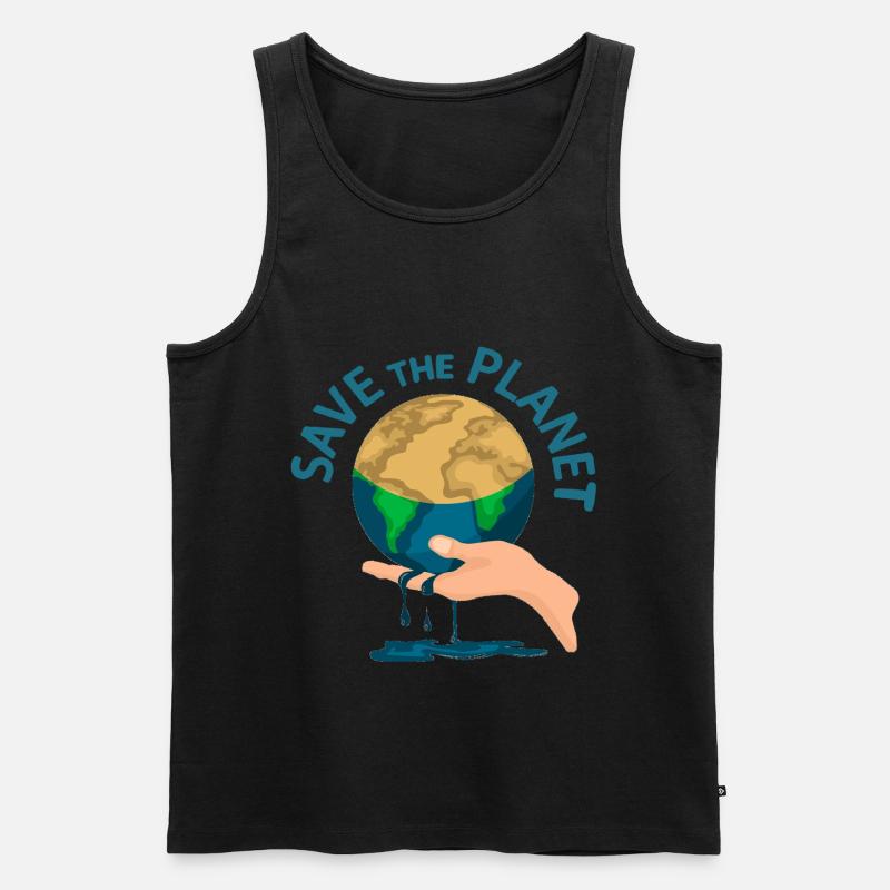 RETTE DEN PLANETEN - Männer Premium Bio Tank Top - undefined