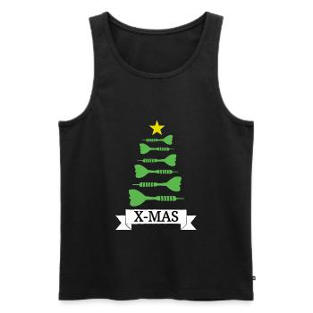Christmas Dart Dart Darts Darts X-Mas - Men's Premium Organic Tank Top - black - Front - Michal (187cm)