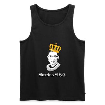 Notorious R.B.G Ruth Bader Ginsburg - Männer Premium Bio Tank Top - Schwarz - Vorne - AI Model Male 178 light (178cm)