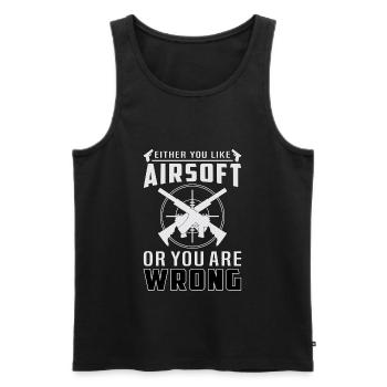Airsoft Airair Gotcha Paintball Team Gift Idea - Men's Premium Organic Tank Top - black - Front - AI Model Male 178 light (178cm)