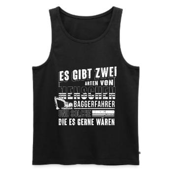 Baggerfahrer Bagger Baumaschinenführer Geschenk - Männer Premium Bio Tank Top - Schwarz - Vorne - AI Model Male 178 light (178cm)
