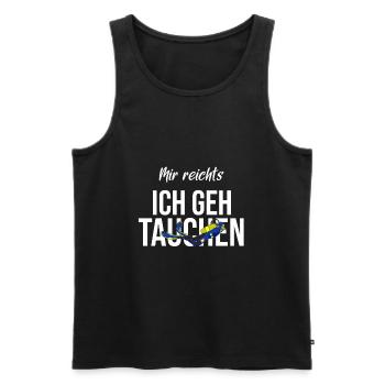 Mir reichts ich geh Tauchen - Männer Premium Bio Tank Top - Schwarz - Vorne - Michal (187cm)