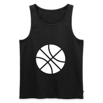 Basket- sport balle sport cadeau joueur de basket - Débardeur bio Premium Homme - noir - Devant - Michal (187cm)