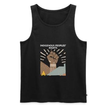 Indianer Widerstand Ureinwohner Gleichberechtigung - Männer Premium Bio Tank Top - Schwarz - Vorne - AI Model Male 178 light (178cm)