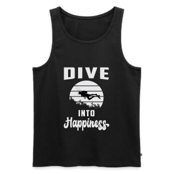 Taucher Scuba Tauchen Wasser Meer Geschenkidee - Männer Premium Bio Tank Top - Schwarz - Vorne - Michal (187cm)